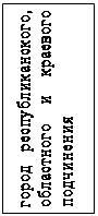 Подпись: город республиканского, областного и краевого подчинения